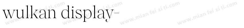 wulkan display字体转换